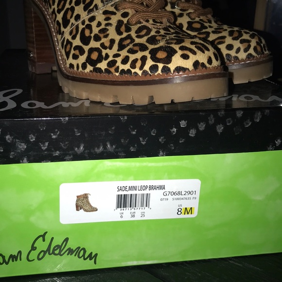 NIB Sam Edelman leopard combat boots - Picture 9 of 9